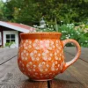 Kugelbecher, 300 ml, Ø8 cm,9,5 cm, Bunzlau orange, BSN m-4249^Bunzlauer Keramik Online