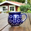 Kugelbecher, 220 ml,8 cm, Bunzlau blau, BSN m-4210^Bunzlauer Keramik Discount