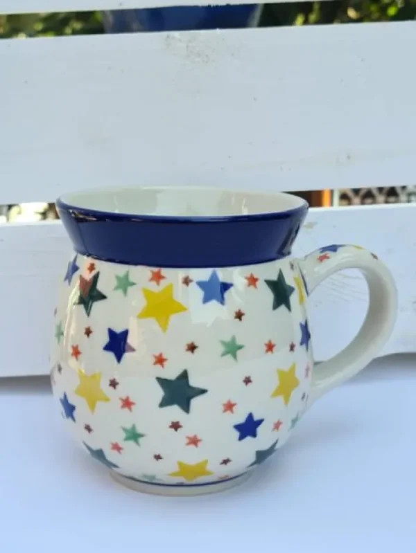 Kugelbecher, 220 ml,8 cm, Sterne^Bunzlauer Keramik New