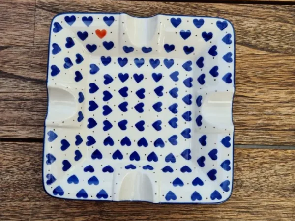 Maxi Aschenbecher, 17,5 x 17,5 cm, 3,5 cm hoch, Schatzsuche, BSN A-1201^Bunzlauer Keramik Best