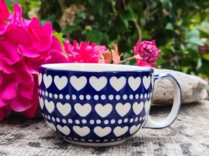 Maxi Tasse, max. 375 ml, Ich Dich auch, BSN s-438^Bunzlauer Keramik New