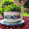 Maxi Tasse mit Unterteller, 375 ml, Trad. 7, BSN y-045^Bunzlauer Keramik New