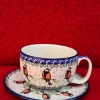 Maxi Tasse mit Unterteller, 375 ml, Vogel^Bunzlauer Keramik Sale