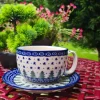 Maxi Tasse mit Unterteller, 375 ml, Unikat 57, BSN m-1116^Bunzlauer Keramik Sale