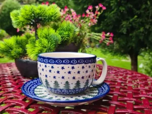 Maxi Tasse mit Unterteller, 375 ml, Unikat 57, BSN m-1116^Bunzlauer Keramik Sale