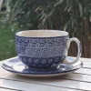 Maxi Tasse mit Unterteller, 375 ml, Lace^Bunzlauer Keramik Clearance