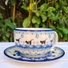 Maxi Tasse mit Unterteller, 375 ml, Katze weiß^Bunzlauer Keramik Sale