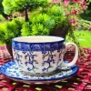 Maxi Tasse mit Unterteller, 375 ml, Ivy, BSN J-020^Bunzlauer Keramik Clearance