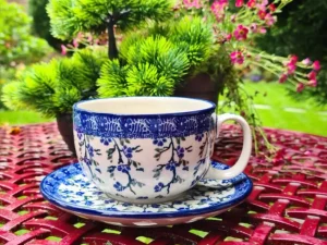 Maxi Tasse mit Unterteller, 375 ml, Ivy, BSN J-020^Bunzlauer Keramik Clearance