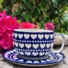 Maxi Tasse mit Unterteller, 375 ml, Ich Dich auch, BSN m-998^Bunzlauer Keramik Online