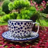 Maxi Tasse mit Unterteller, 375 ml, Crazy Dots, BSN A-0929^Bunzlauer Keramik Hot
