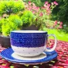 Maxi Tasse mit Unterteller, 375 ml, Unikat 18, BSN m-1050^Bunzlauer Keramik Outlet