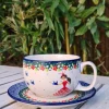 Maxi Tasse mit Unterteller, 375 ml, Prinzessin rot^Bunzlauer Keramik Sale