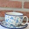 Maxi Tasse mit Unterteller, 375 ml, Tradition 37^Bunzlauer Keramik Online
