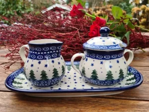 Milch und Zucker auf einem Tablett, Unikat 57 - polish pottery - BSN 15074^Bunzlauer Keramik Fashion