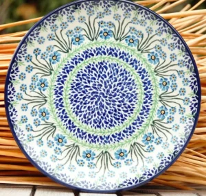 Mittagsteller, Ø 25,5 cm, Forget me not, BSN J-1727^Bunzlauer Keramik Best