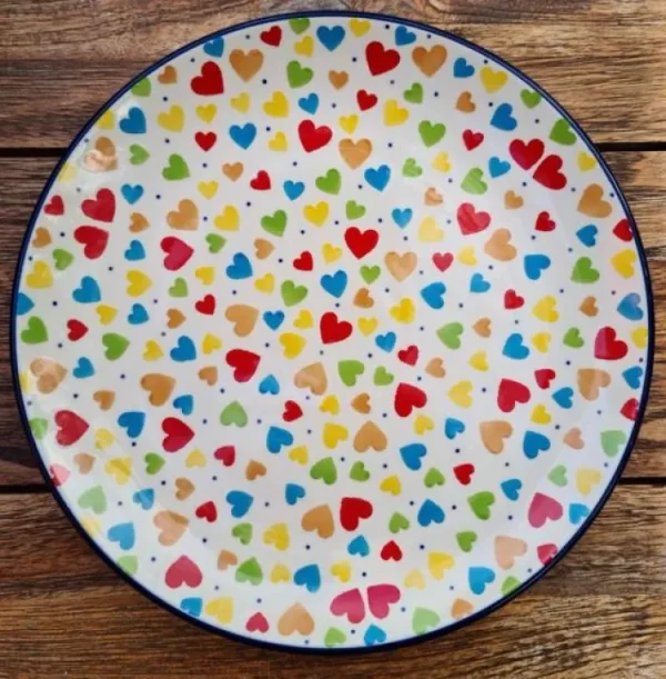 Mittagsteller, Ø 25,5 cm, Liebe^Bunzlauer Keramik Hot