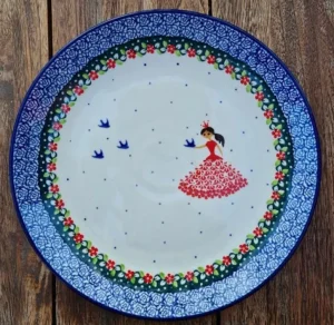 Mittagsteller, Ø 25,5 cm, Prinzessin rot^Bunzlauer Keramik Outlet