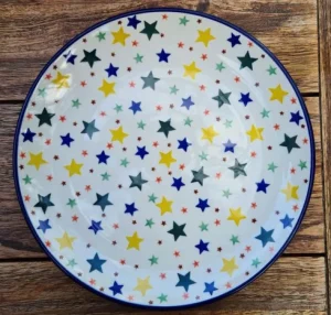 Mittagsteller, Ø 25,5 cm, Sterne^Bunzlauer Keramik Online