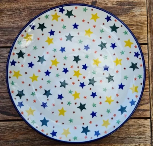 Mittagsteller, Ø 25,5 cm, Sterne^Bunzlauer Keramik Online