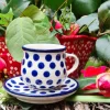 Mocca/Espresso-Tasse mit Unterteller, Tradition 24 - BSN 20665^Bunzlauer Keramik New