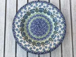 Pastateller, Ø 23,5 cm, Forget me not^Bunzlauer Keramik New