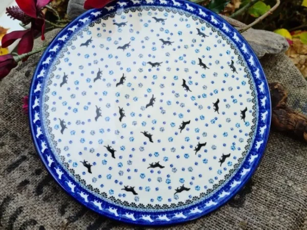 Pizzateller, Ø 33 cm, Dackel^Bunzlauer Keramik Clearance