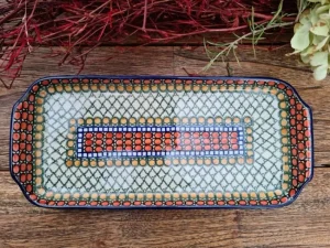Platte, 32 cm x 14,5 cm, Unikat 1 - BSN J-3709^Bunzlauer Keramik Clearance