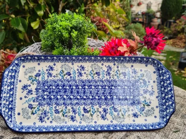 Platte, 32 x 14 cm, Floral Party^Bunzlauer Keramik Outlet