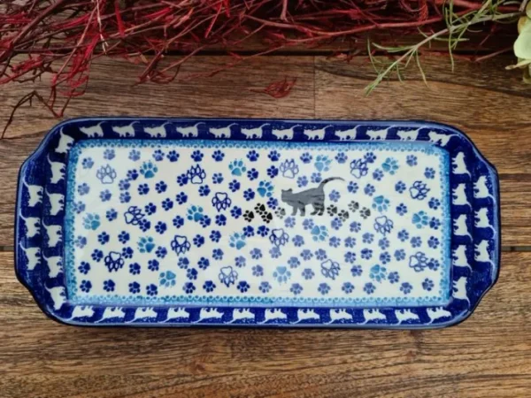 Platte, 32 x 14 cm, Katze, BSN A-0100^Bunzlauer Keramik Outlet