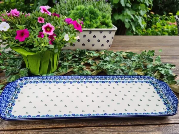 Platte, 41,5 x 14,5 cm, Royal Blue, BSN A-0809^Bunzlauer Keramik Discount
