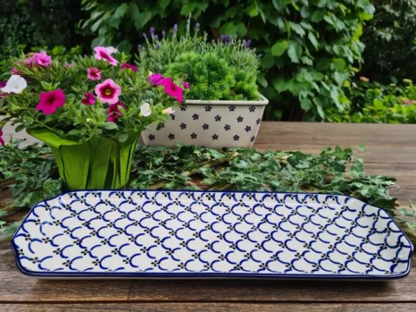 Platte, 41,5 x 14,5 cm, Tradition 25- polacco ceramica - BSN 6825^Bunzlauer Keramik New