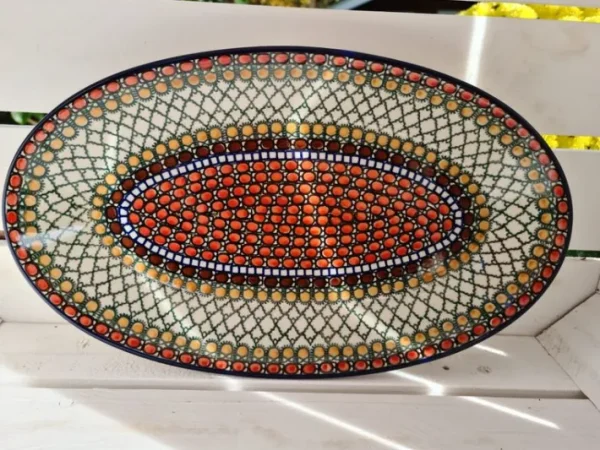 Platte, 35 x 21 cm, Unikat 1^Bunzlauer Keramik Best