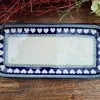 Platte, 32 x 14 cm, White Valentine, BSN R-021^Bunzlauer Keramik Hot