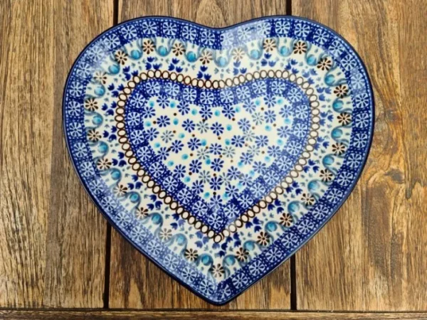 Platte in Herzform, 23 x 22 cm, Seville^Bunzlauer Keramik New