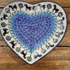 Platte in Herzform, 23 x 22 cm, Pferde^Bunzlauer Keramik Clearance