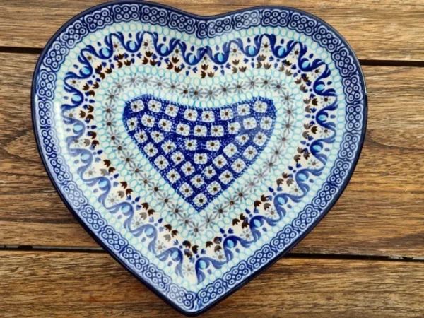 Platte in Herzform, 23 x 22 cm, Marrakesch^Bunzlauer Keramik Online
