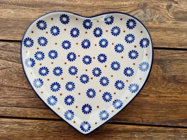 Platte in Herzform, 23 x 22 cm, Tradition 39^Bunzlauer Keramik Clearance