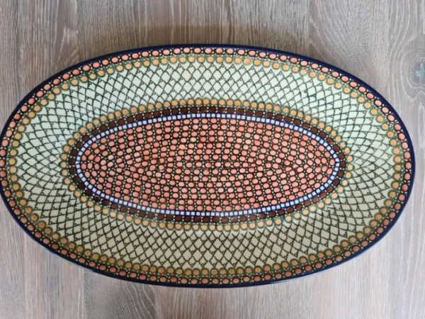 Platte, oval, 45,5 x 27 cm, Unikat 1, BSN 14894^Bunzlauer Keramik Online