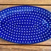 Platte, oval, 21 x 13 cm, Unikat 22 - polacco ceramica - BSN 1046^Bunzlauer Keramik Outlet
