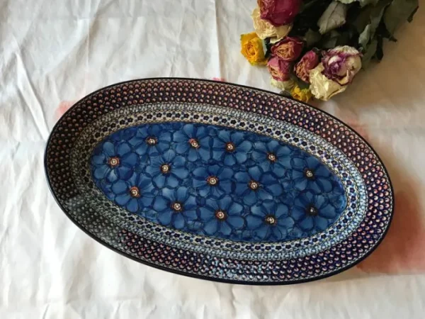 Platte, oval, 45,5 x 27 cm, Unikat 4, BSN m-879^Bunzlauer Keramik Fashion