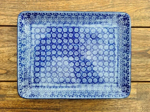 Platte, rechteckig, 27 x 21 cm, Lace^Bunzlauer Keramik Sale