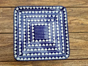 Platte, 28x28 cm,  Ich dich auch, BSN A-0923^Bunzlauer Keramik Hot