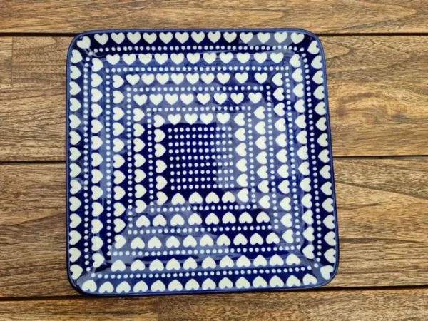 Platte, 28x28 cm,  Ich dich auch, BSN A-0923^Bunzlauer Keramik Hot