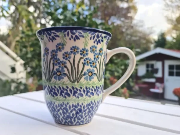 Pott, ca. 450 ml, Höhe 12 cm, Forget me not, BSN J-1962^Bunzlauer Keramik Fashion
