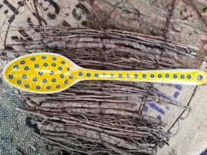 Salatlöffel, 32,5 cm lang, Tradition 20^Bunzlauer Keramik Best