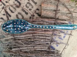 Salatlöffel, 32,5 cm lang, Tradition 1^Bunzlauer Keramik New