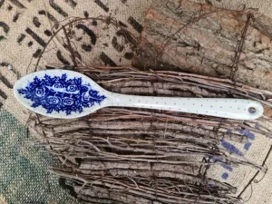 Salatlöffel, 32,5 cm lang, Unikat 10^Bunzlauer Keramik Clearance