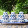 Salz, Pfeffer & Zahnstocher-Set m. Tablett, Winter Garden, BSN J-4792^Bunzlauer Keramik Discount