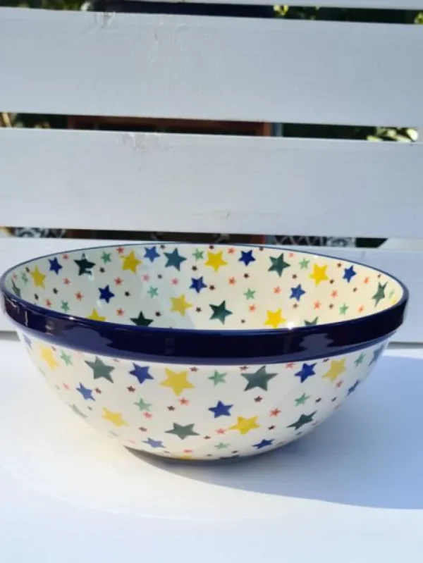 Schale, Ø 20 cm, Höhe 8,5 cm, Sterne^Bunzlauer Keramik New